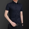 New men's short-sleeved shirt, no-iron, slimming, business casual, Korean-style cool matching clothes for summer professional men's wear details Picture
